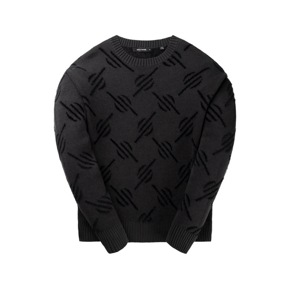 Tevin Monogram Knit Sweater